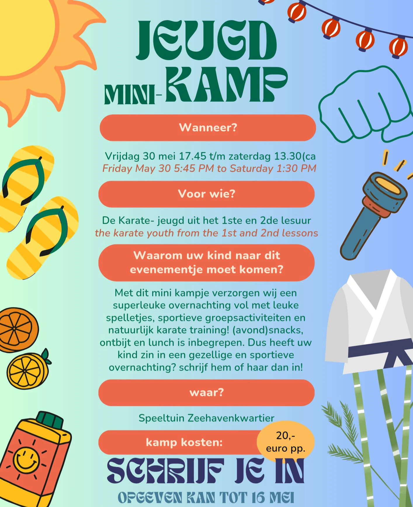 Mini karate kamp